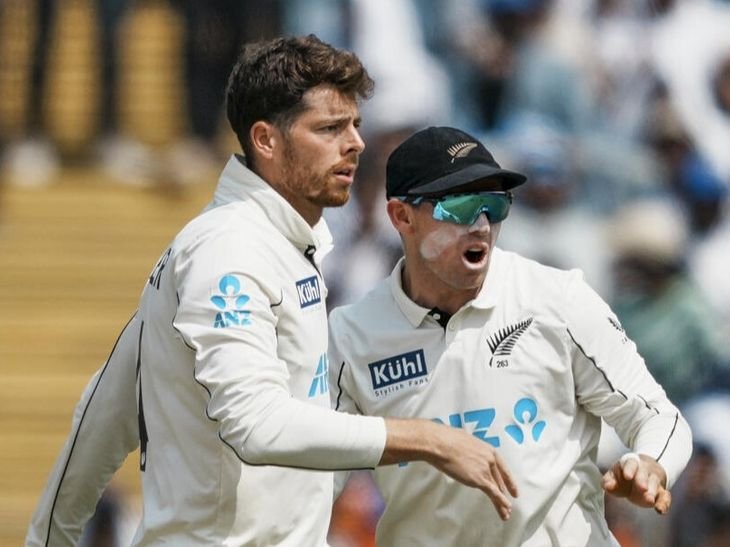 Santner will captain New Zealand in Tests against Zimbabwe | जिम्बाब्वे के खिलाफ न्यूजीलैंड की टेस्ट कप्तानी करेंगे सैंटनर: टॉम लैथम इंजरी के कारण पहले मैच से बाहर; सीरीज 30 जुलाई से