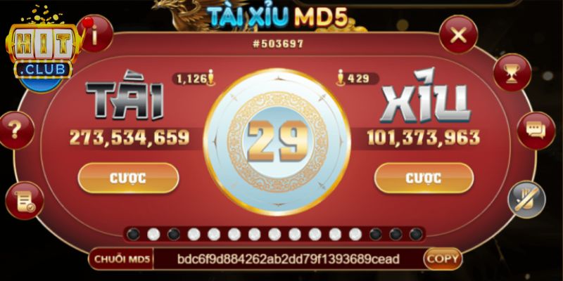 Thứ tự diễn ra 1 ván sicbo MD5